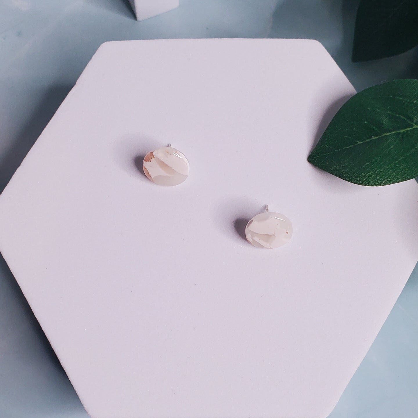 Marble Circle Stud